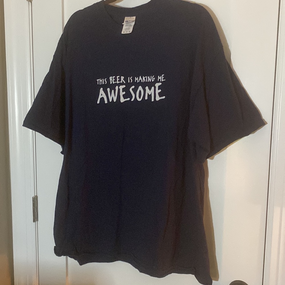 Beer tee - Men’s 2XL Tall navy tee.